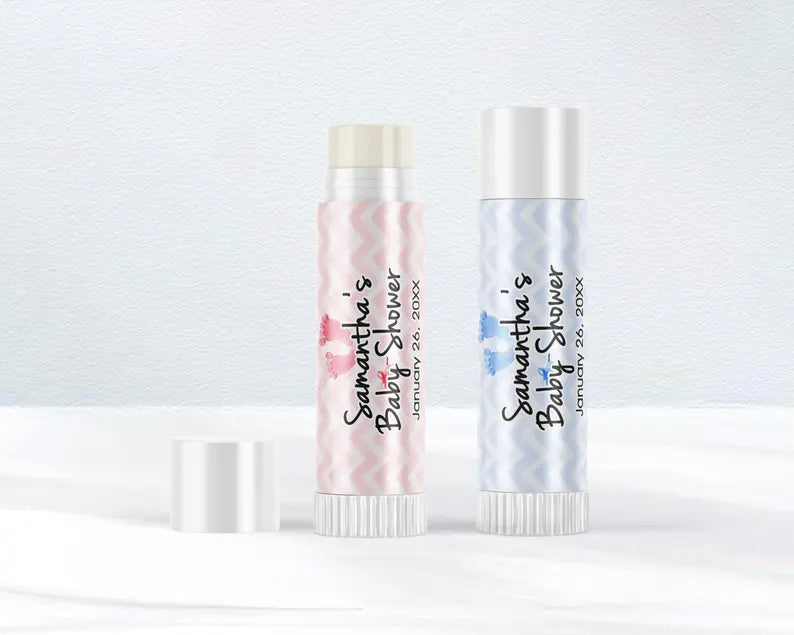 Chevron Baby Feet | Glossy Lip Balm Labels