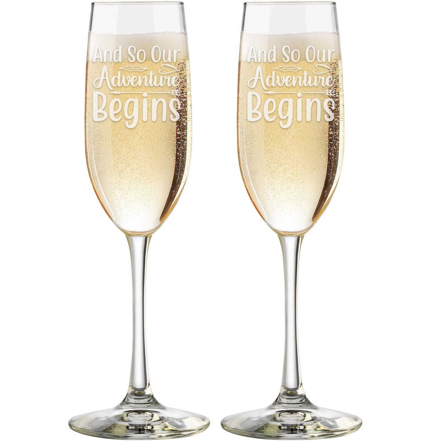 And So Our Adventure Begins | Champagne Toasting Flute Set