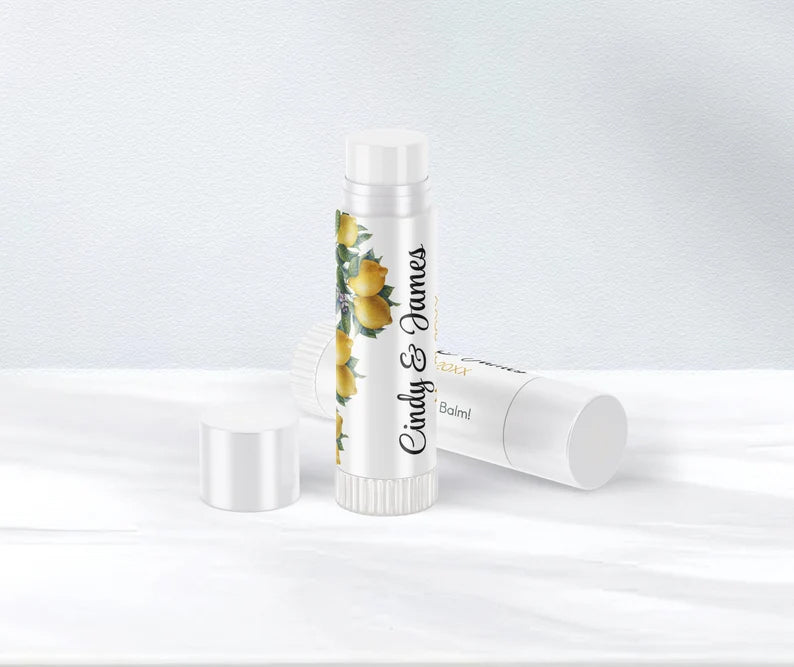 Botanical Lemons | Glossy Lip Balm Labels