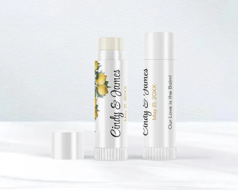 Botanical Lemons | Glossy Lip Balm Labels
