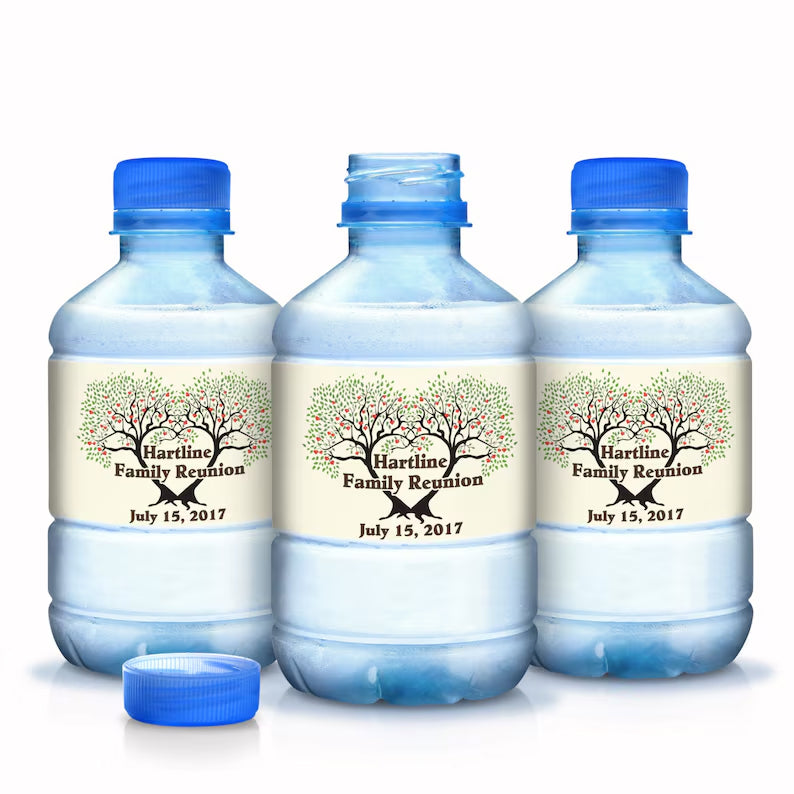 Family Tree | Reunion | Water Bottle Labels