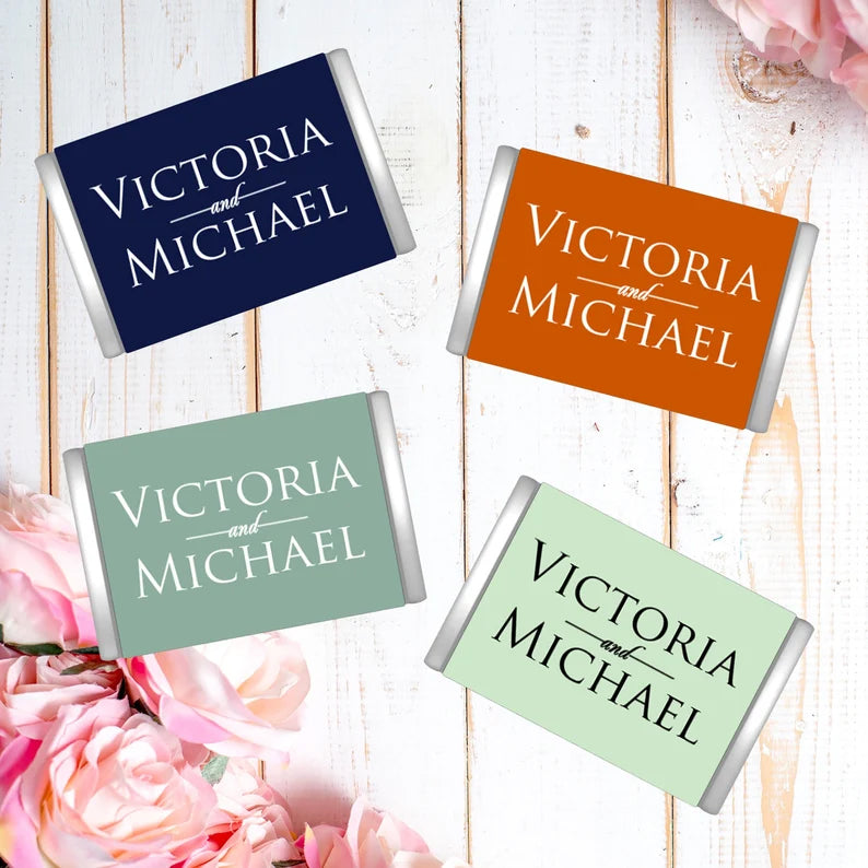 Formal Names, Location, and Date | Mini Candy Bar Wrappers