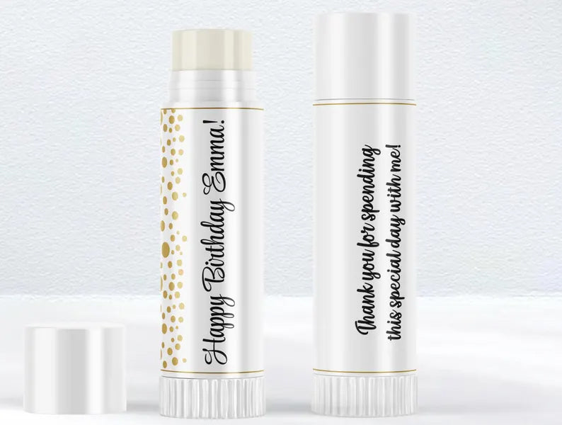 Gold Dots | Glossy Lip Balm Labels