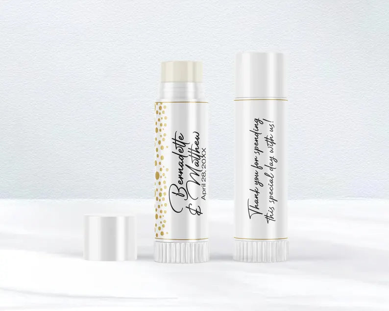 Gold Dots | Glossy Lip Balm Labels