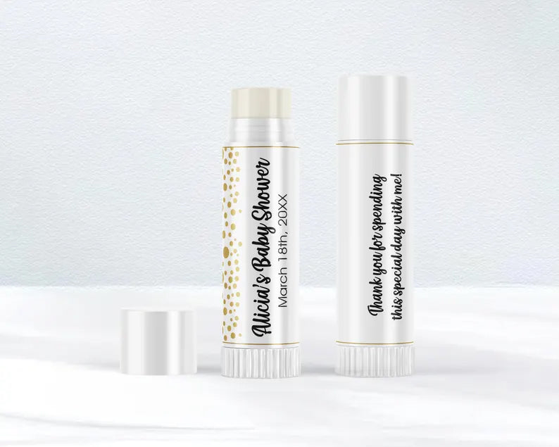 Gold Dots | Glossy Lip Balm Labels