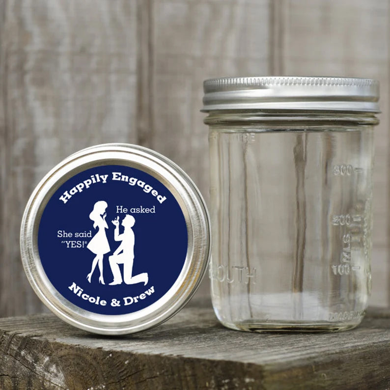 He Asked She Said Yes! | Engagement Party | Wedding Favor Stickers