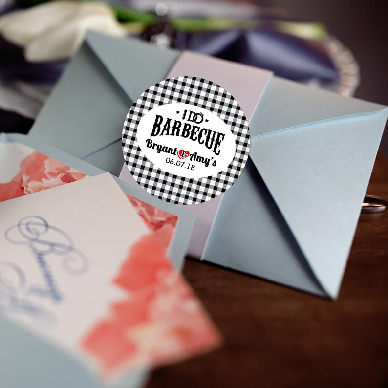 I Do BBQ | Engagement Party | Wedding Favor Stickers