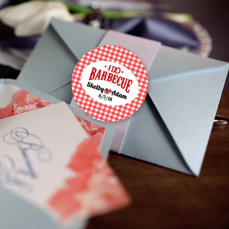 I Do BBQ | Engagement Party | Wedding Favor Stickers