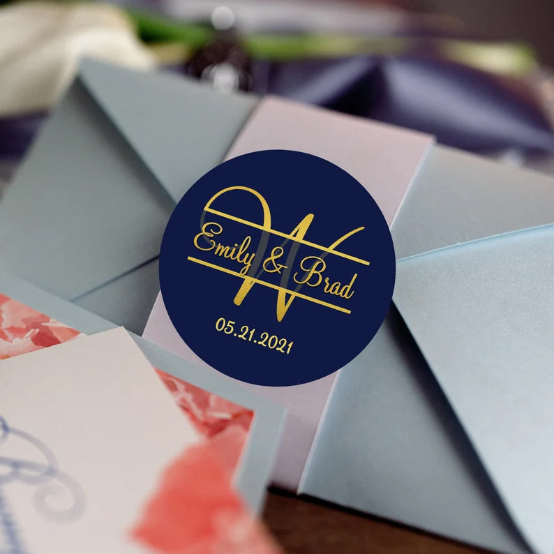 Personalized Initial and Names | Wedding Favor Stickers