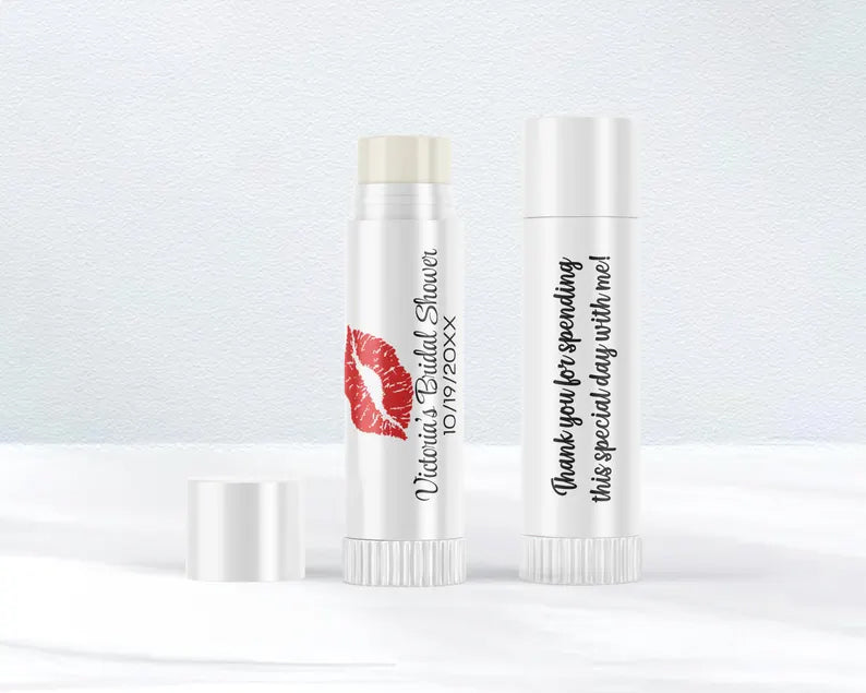 Kiss the Miss Goodbye | Red Pucker Lips | Glossy Lip Balm Labels