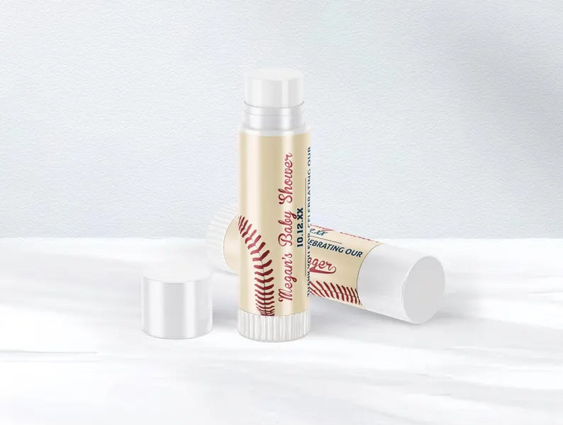 Little Slugger Baseball Theme | Glossy Lip Balm Labels