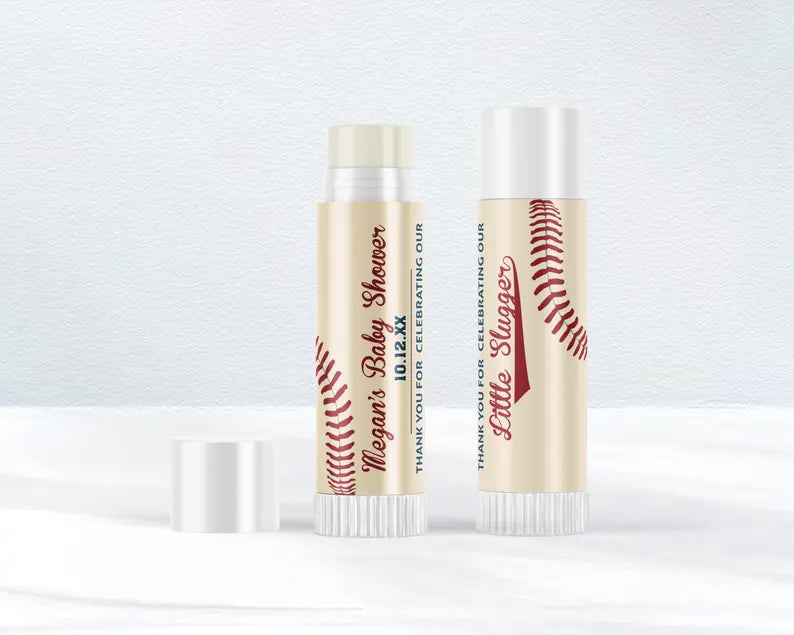 Little Slugger Baseball Theme | Glossy Lip Balm Labels