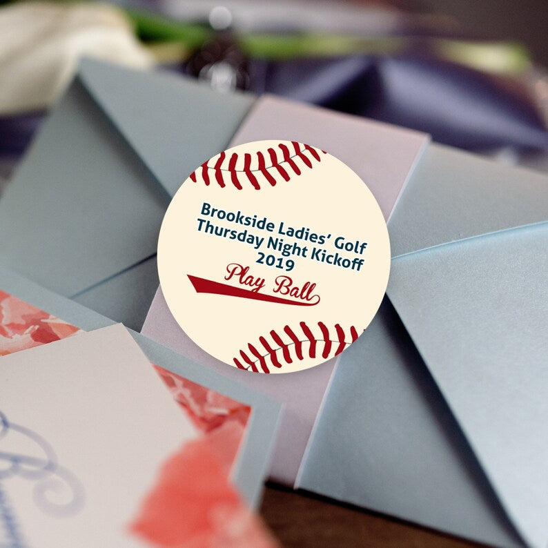 Little Slugger Baseball Theme | Glossy Favor Stickers