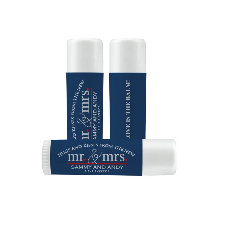 Color Coordinated Mr. & Mrs. | Glossy Lip Balm Labels