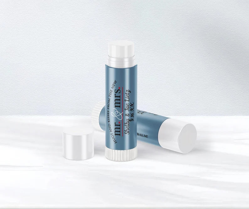 Color Coordinated Mr. & Mrs. | Glossy Lip Balm Labels