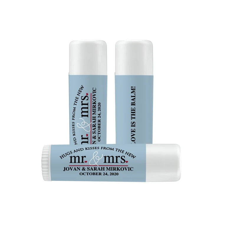 Color Coordinated Mr. & Mrs. | Glossy Lip Balm Labels