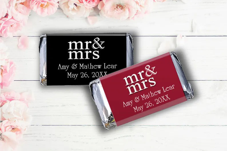 Mr. & Mrs. in Camelot | Mini Candy Bar Wrappers