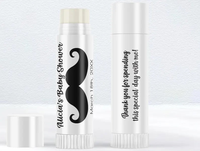Mustache | Glossy Lip Balm Labels