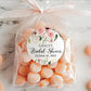 Pink Rose Floral and Greenery | Wedding Favor Stickers