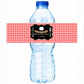 Red Gingham BBQ | Baby Shower | Wedding | Water Bottle Labels