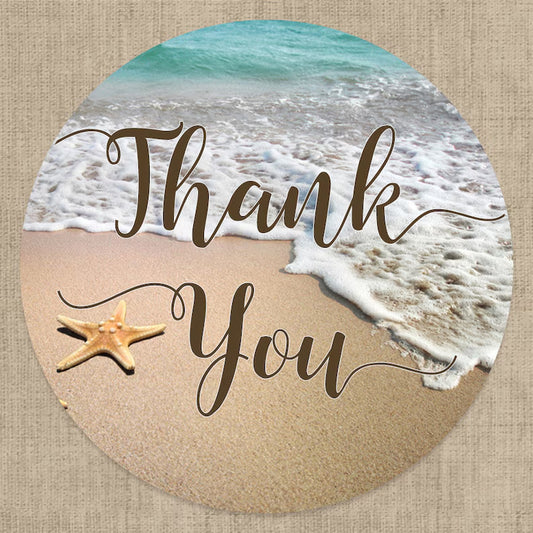 Sand and Starfish | Wedding Favor Stickers