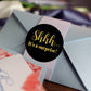 Shhh... It's a Surprise! | Glossy Favor Stickers