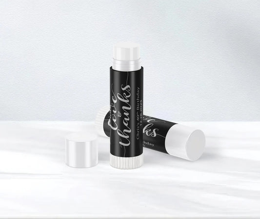 With Love and Thanks | Glossy Lip Balm Labels