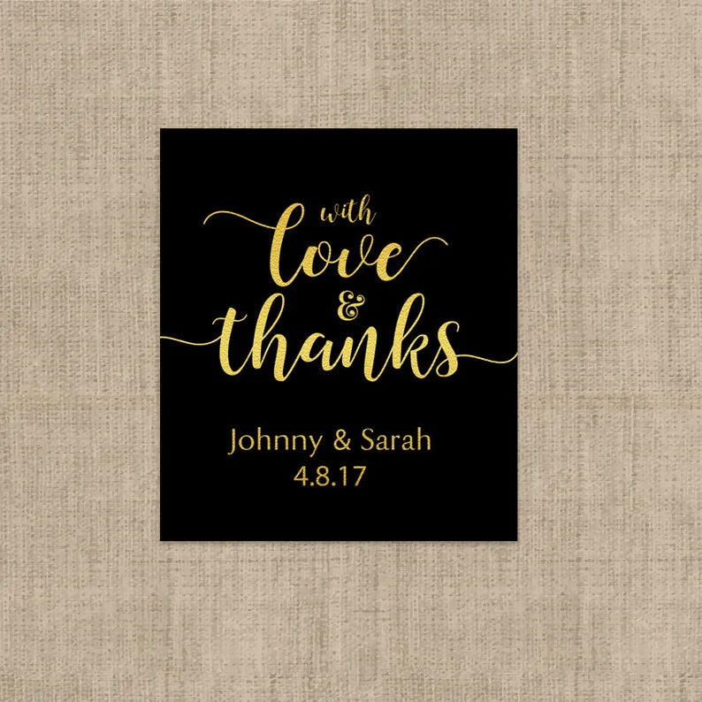 With Love and Thanks | Glossy Lip Balm Labels