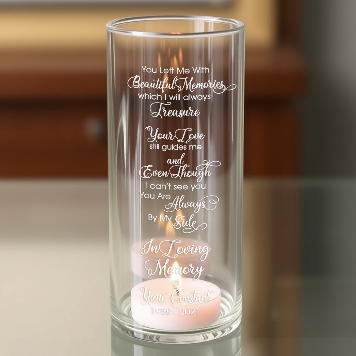Your Love Still Guides Me | In Loving Memory Floating Candle Memorial Vase