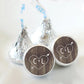 3/4" Wedding Kiss Stickers | Carved Initials with Heart | Heart with Arrow