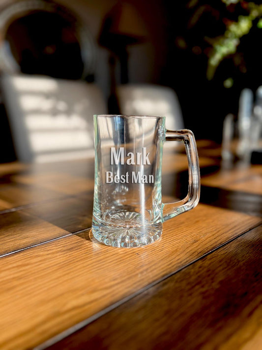 Personalized 14oz Glass Sports Mug
