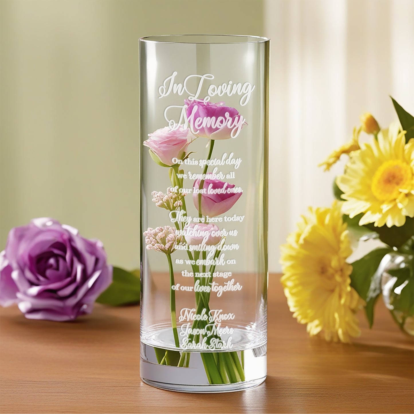 Wedding On This Special Day | In Loving Memory Floating Candle Memorial Vase