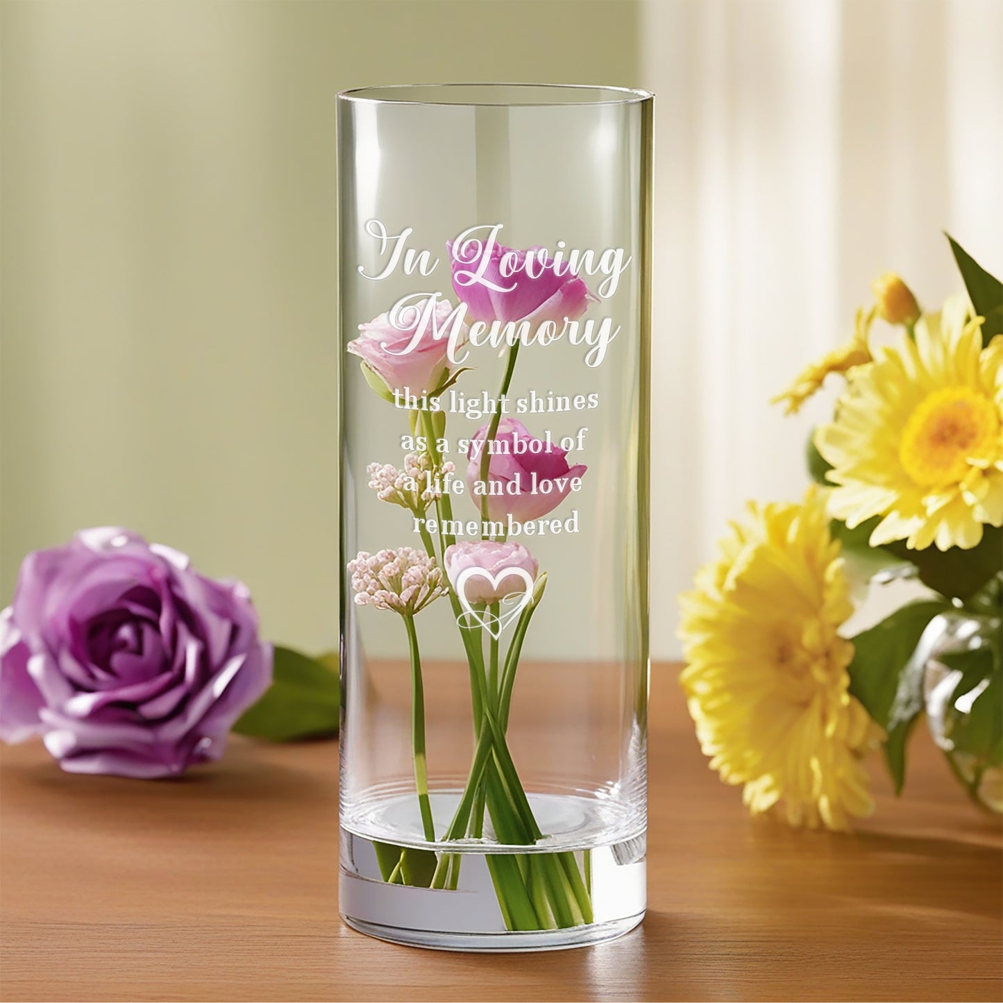 Life and Love Remembered | In Loving Memory Floating Candle Memorial Vase