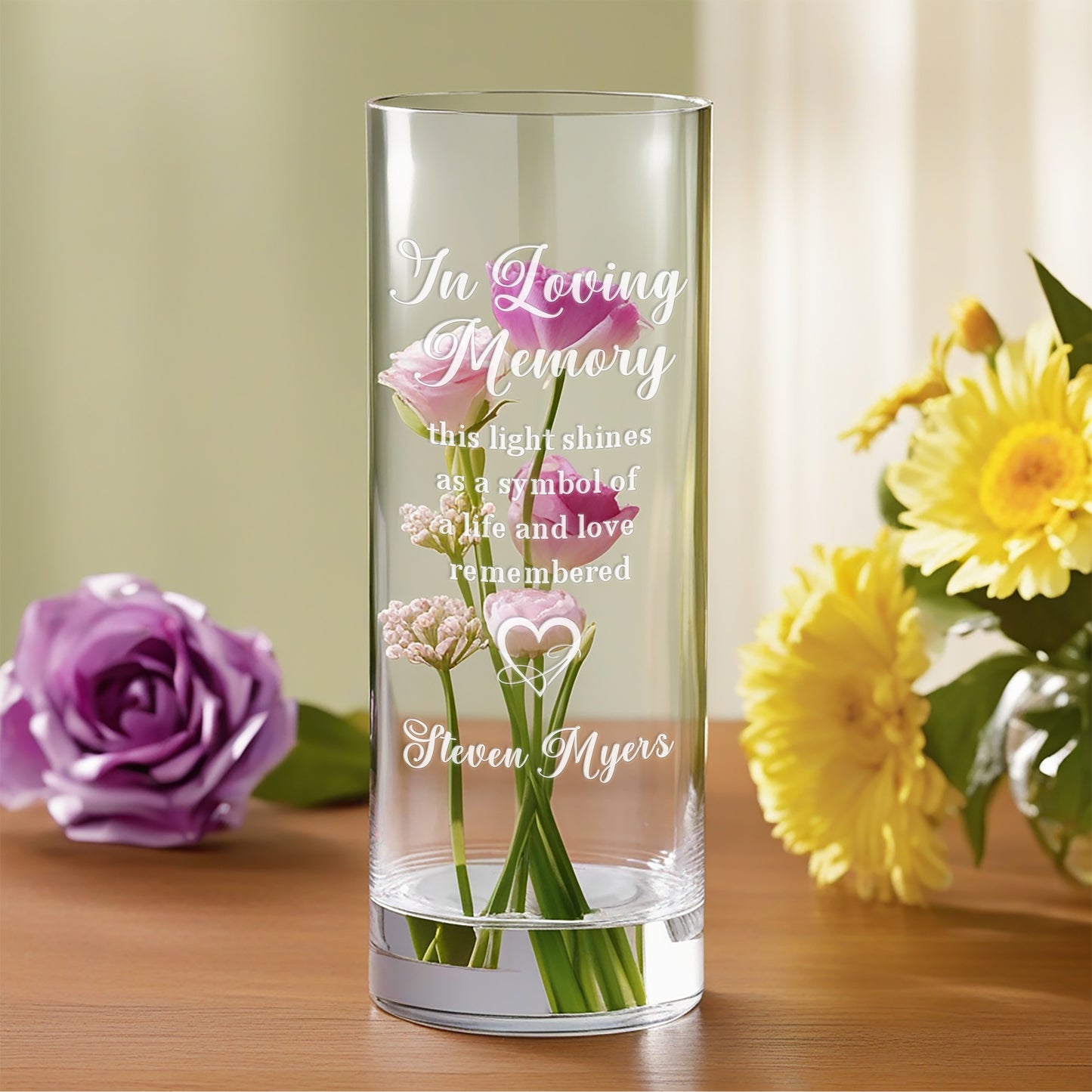 Life and Love Remembered | In Loving Memory Floating Candle Memorial Vase