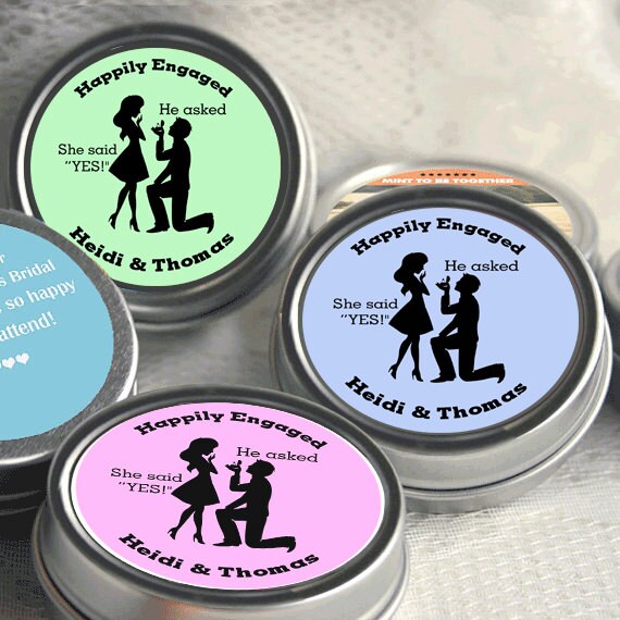 He Asked She Said Yes! Engagement Party Favor Mint Tins