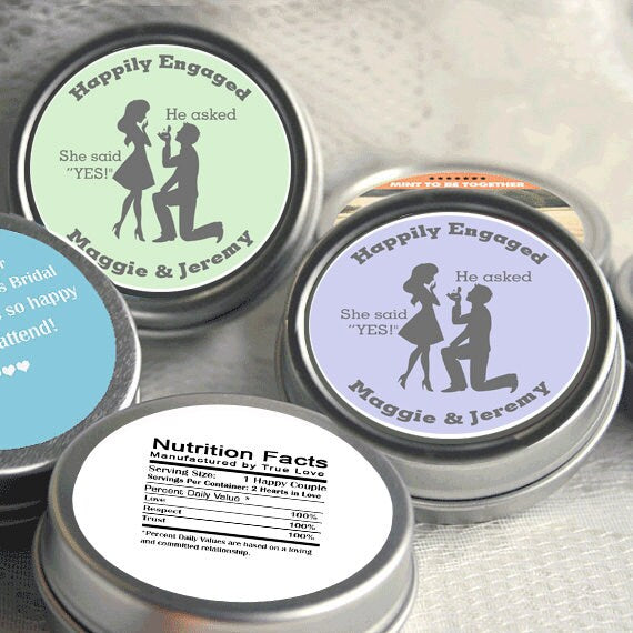 He Asked She Said Yes! Engagement Party Favor Mint Tins