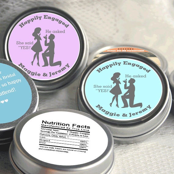 He Asked She Said Yes! Engagement Party Favor Mint Tins