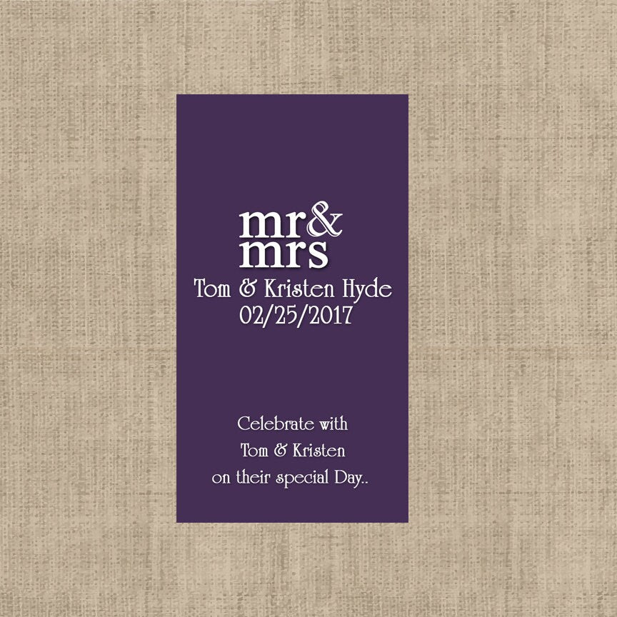 Mr. & Mrs. in Camelot | Mini Candy Bar Wrappers
