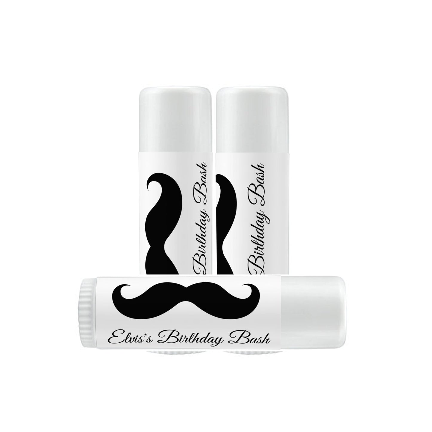 Mustache | Glossy Lip Balm Labels