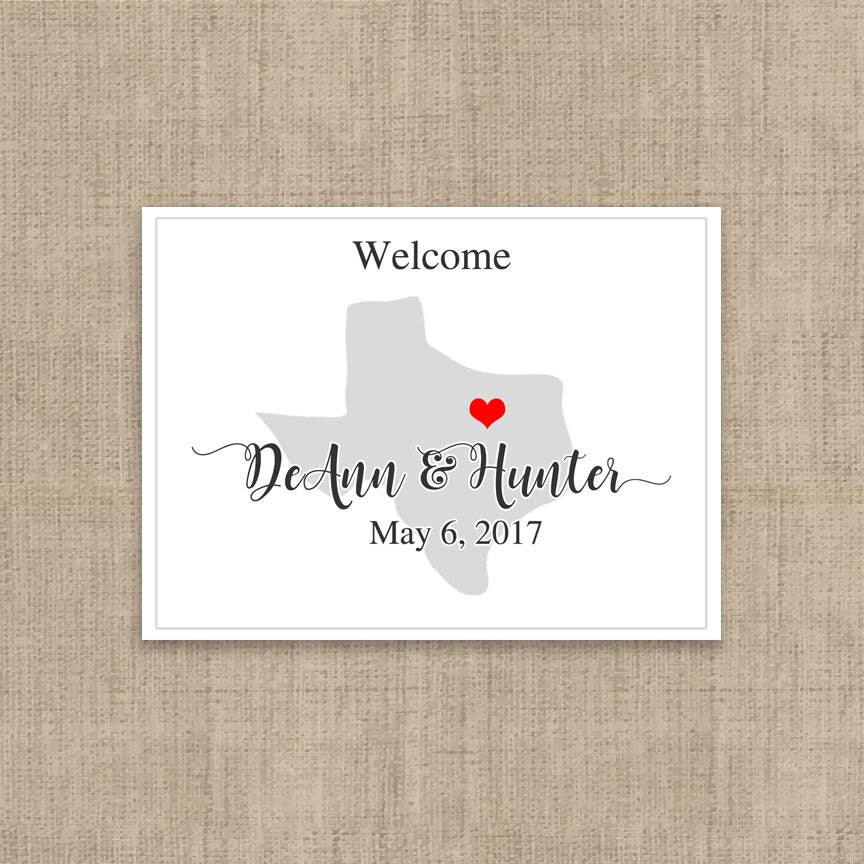 Welcome to Our State | Wedding Welcome Box Labels