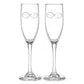 I Do | Infinity Ring | Champagne Toasting Flute Set