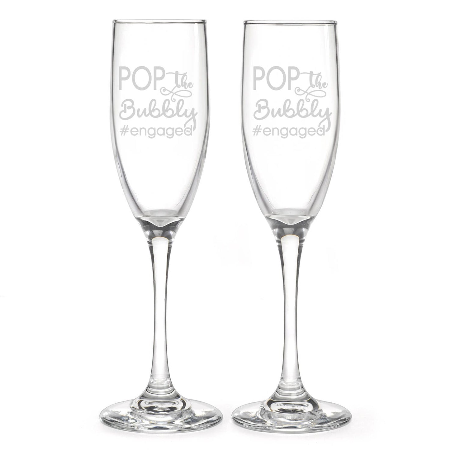 Pop the Bubbly! | #engaged | Champagne Toasting Flute Set