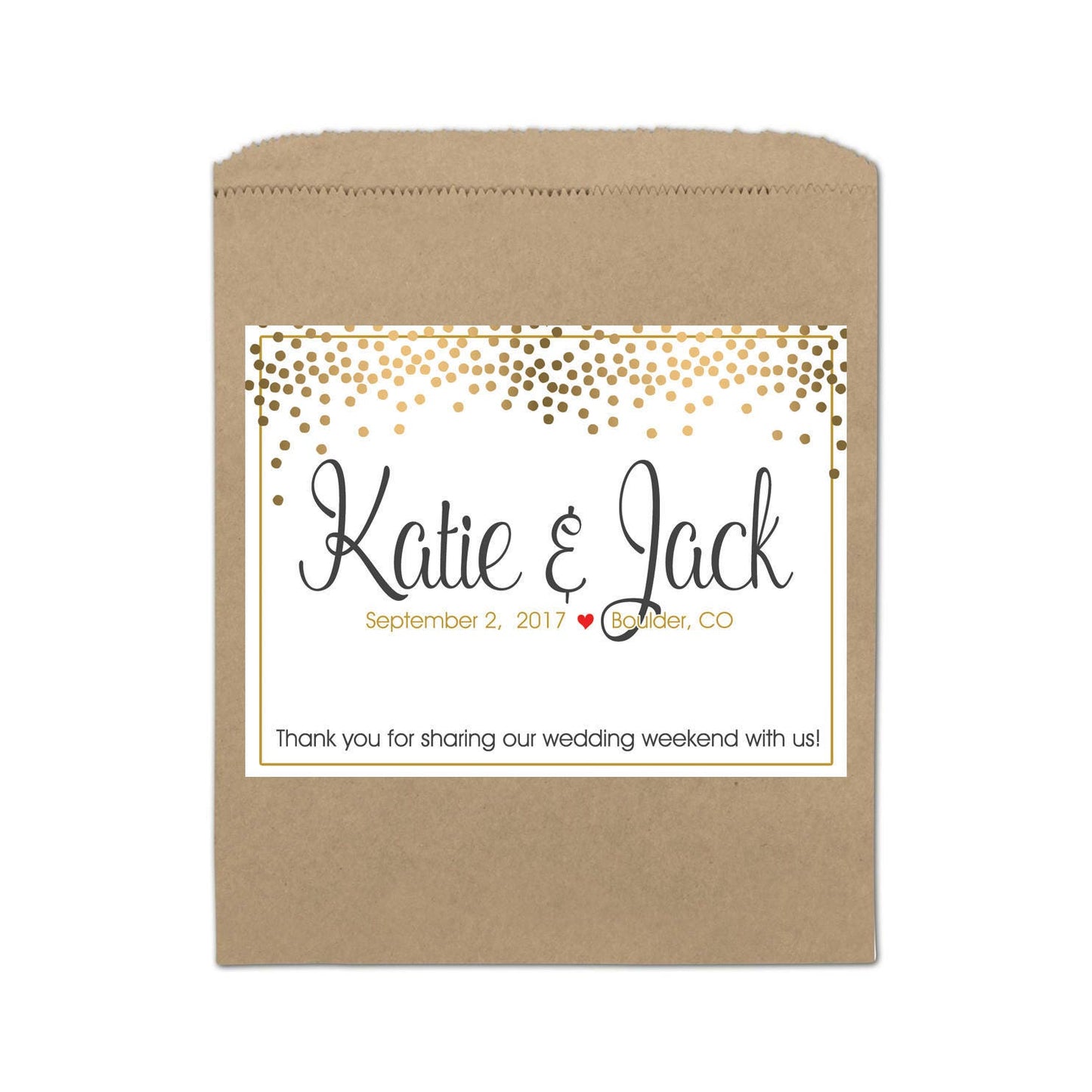 Elegant Dots | Silver or Gold | Welcome Box Labels
