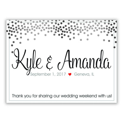 Elegant Dots | Silver or Gold | Welcome Box Labels