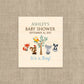 Woodlands Theme Baby Shower | Glossy Lip Balm Labels