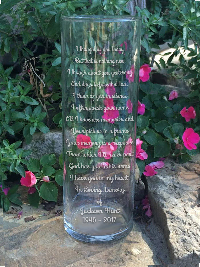 I Thought of You | In Loving Memory Floating Candle Memorial Vase