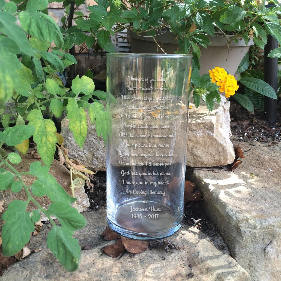 I Thought of You | In Loving Memory Floating Candle Memorial Vase