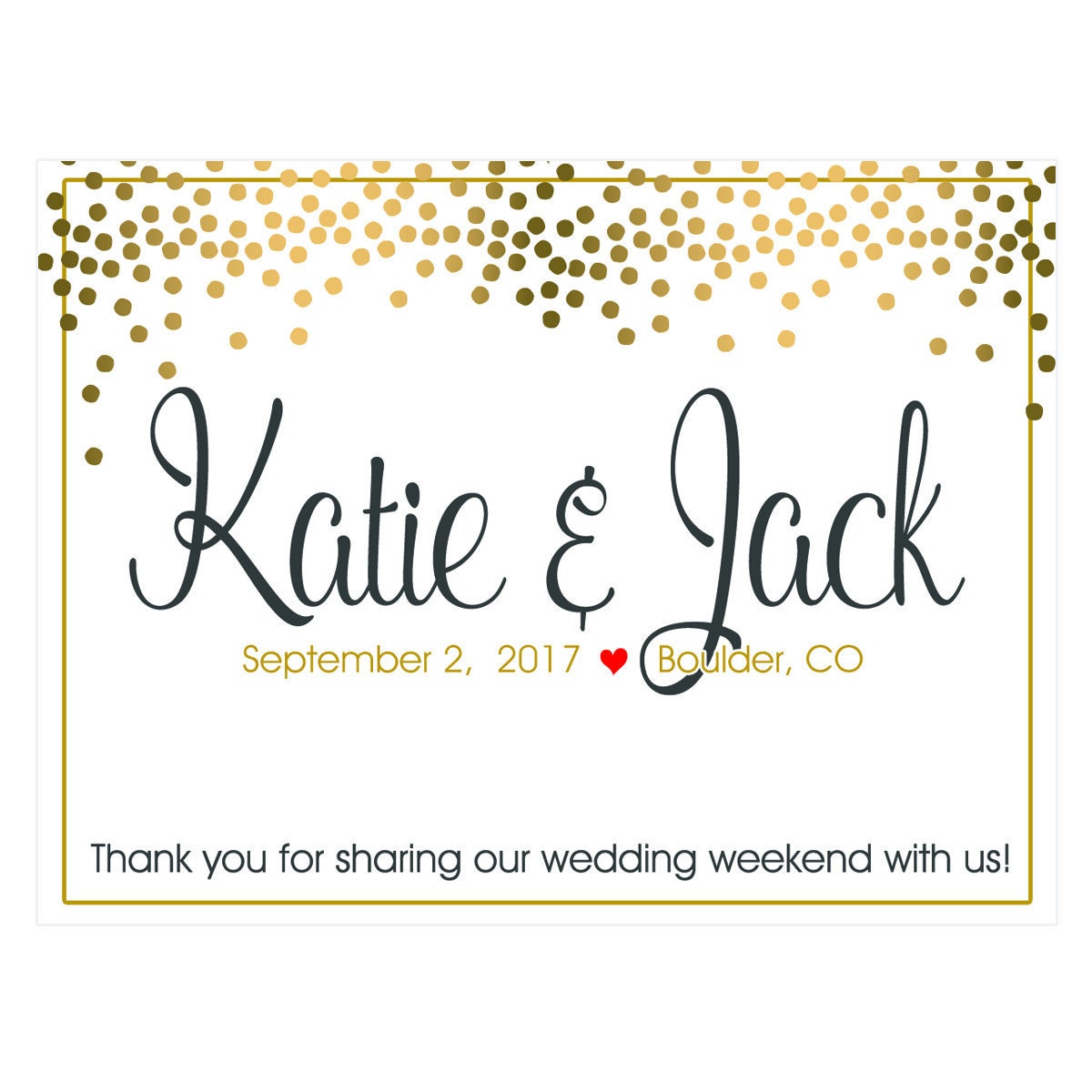 Elegant Dots | Silver or Gold | Welcome Box Labels