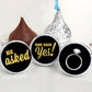 3/4" Personalized Wedding Kiss Stickers | He Asked | She Said Yes