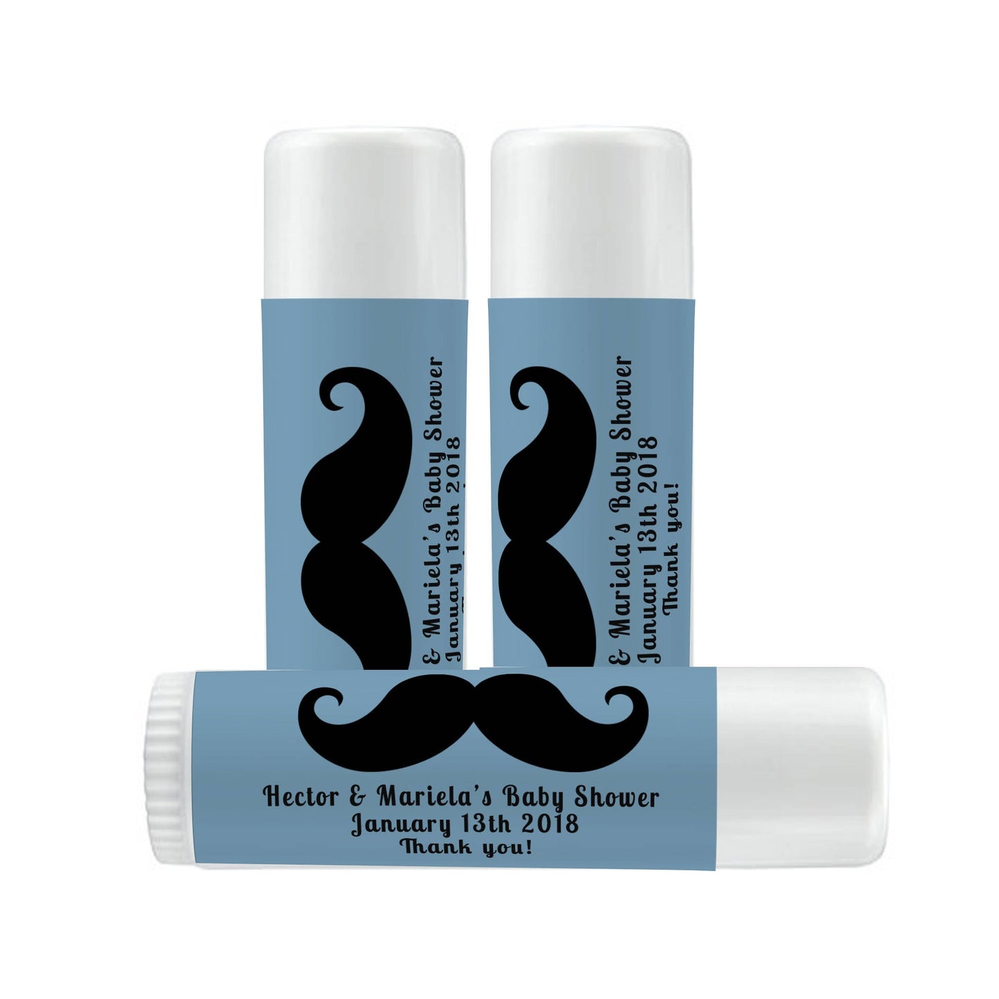Mustache | Glossy Lip Balm Labels
